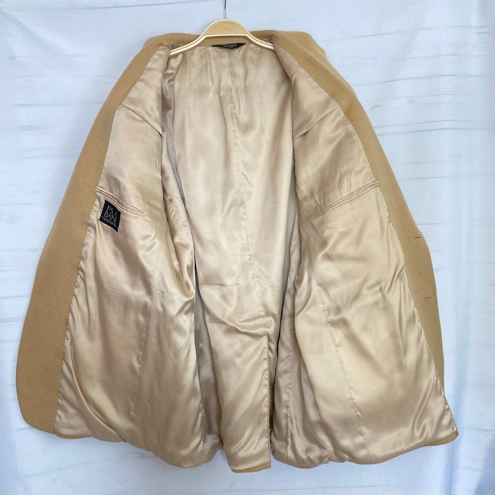 Jos. A. Bank Camel Hair Blazer Sport Coat Jacket Men 48XL Luxury Soft Golden Tan - Picture 5 of 12